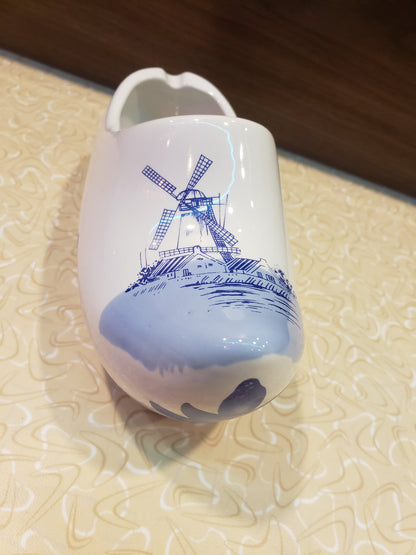 Delft Holland style Porcelain Clog planter wall hang