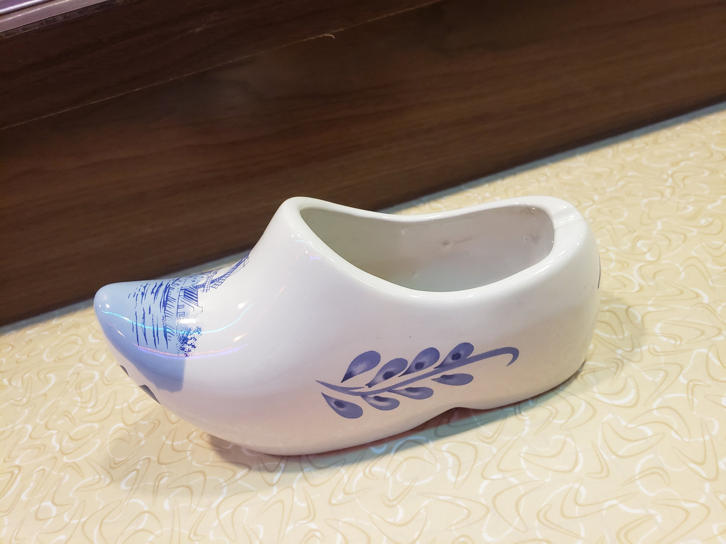 Delft Holland style Porcelain Clog planter wall hang