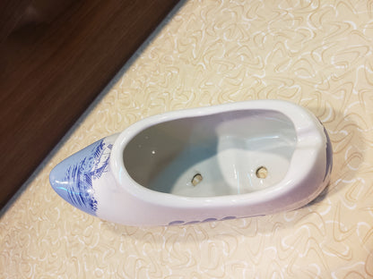 Delft Holland style Porcelain Clog planter wall hang