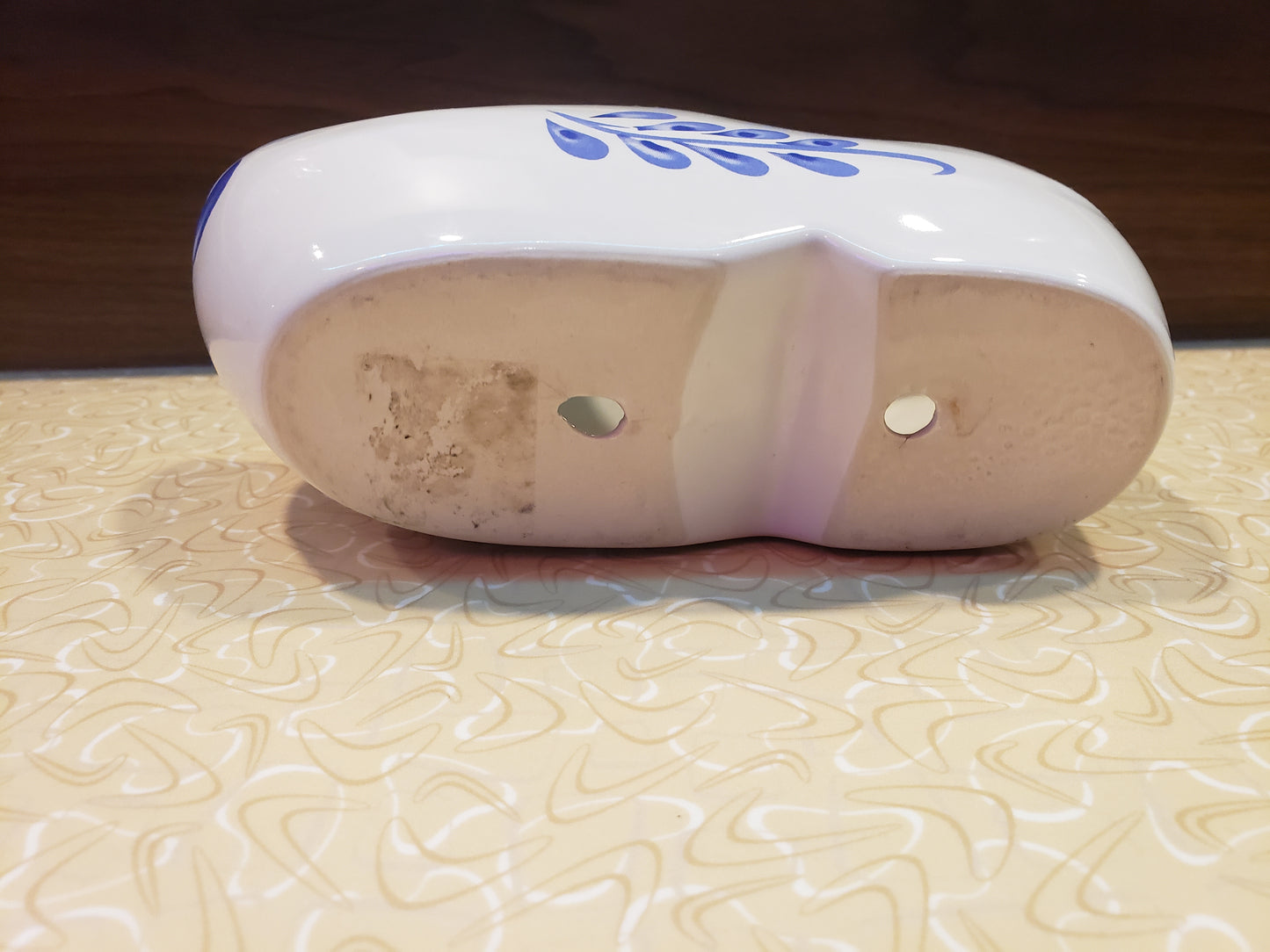 Delft Holland style Porcelain Clog planter wall hang