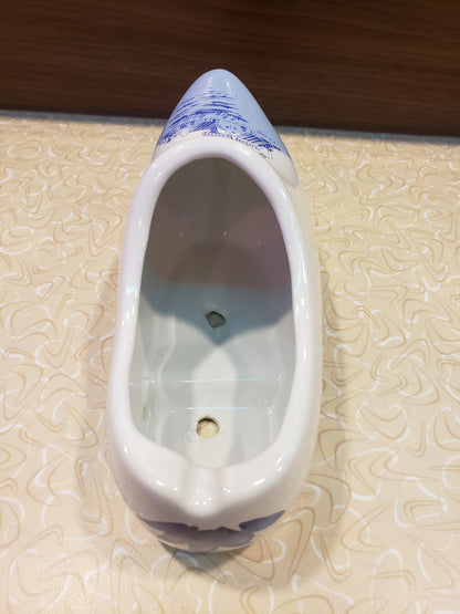 Delft Holland style Porcelain Clog planter wall hang