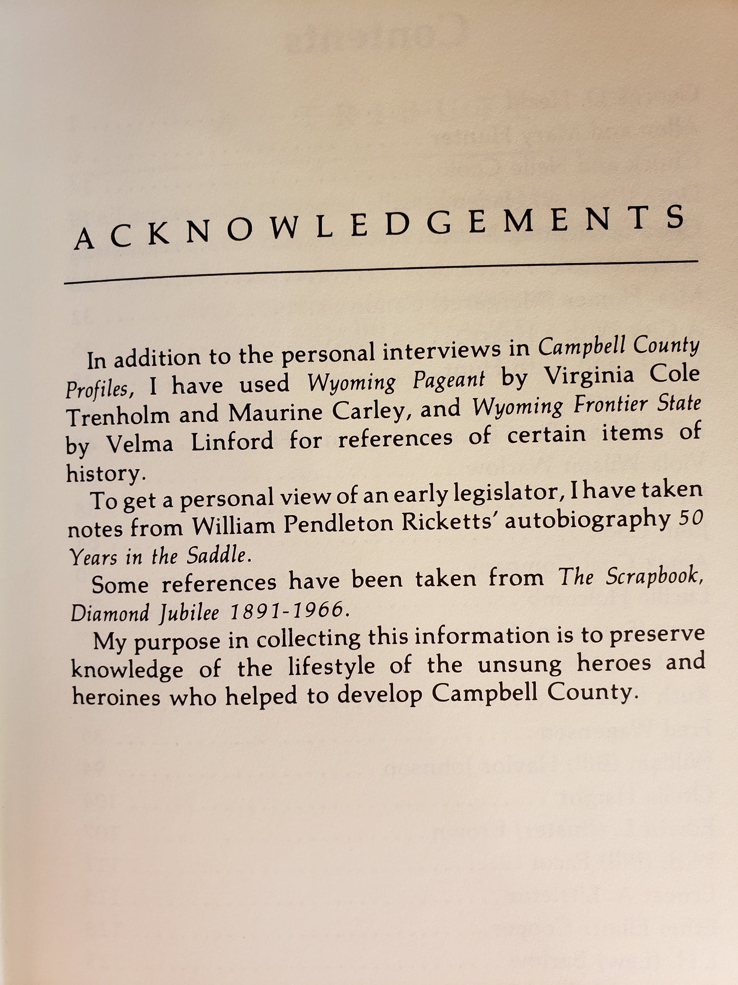 Campbell County Profiles by Leora M. Hubbard