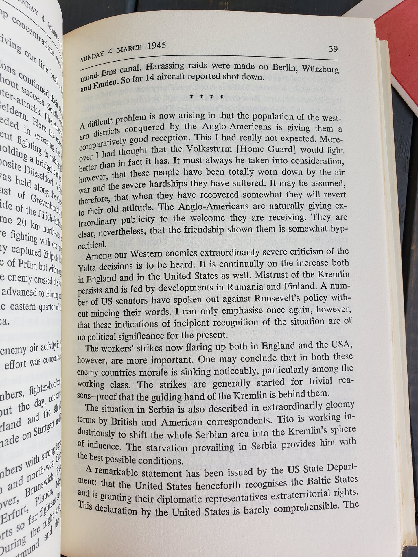 Final Entries 1945 by Joseph Goebbels (1978)