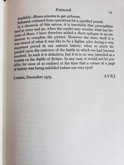 Enemy in the Sky, My 1940 Diary, by Air Vice-Marshal Sandy Johnstone, CB, DFC