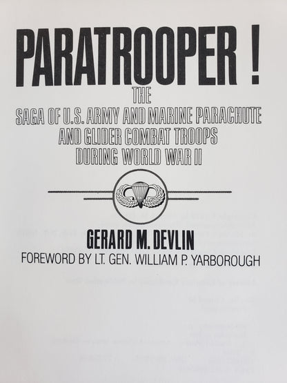 Paratrooper by Gerard M. Devlin (1979)