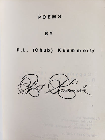 POEMS by R.L. (Chub) Kuemmerle (1986)
