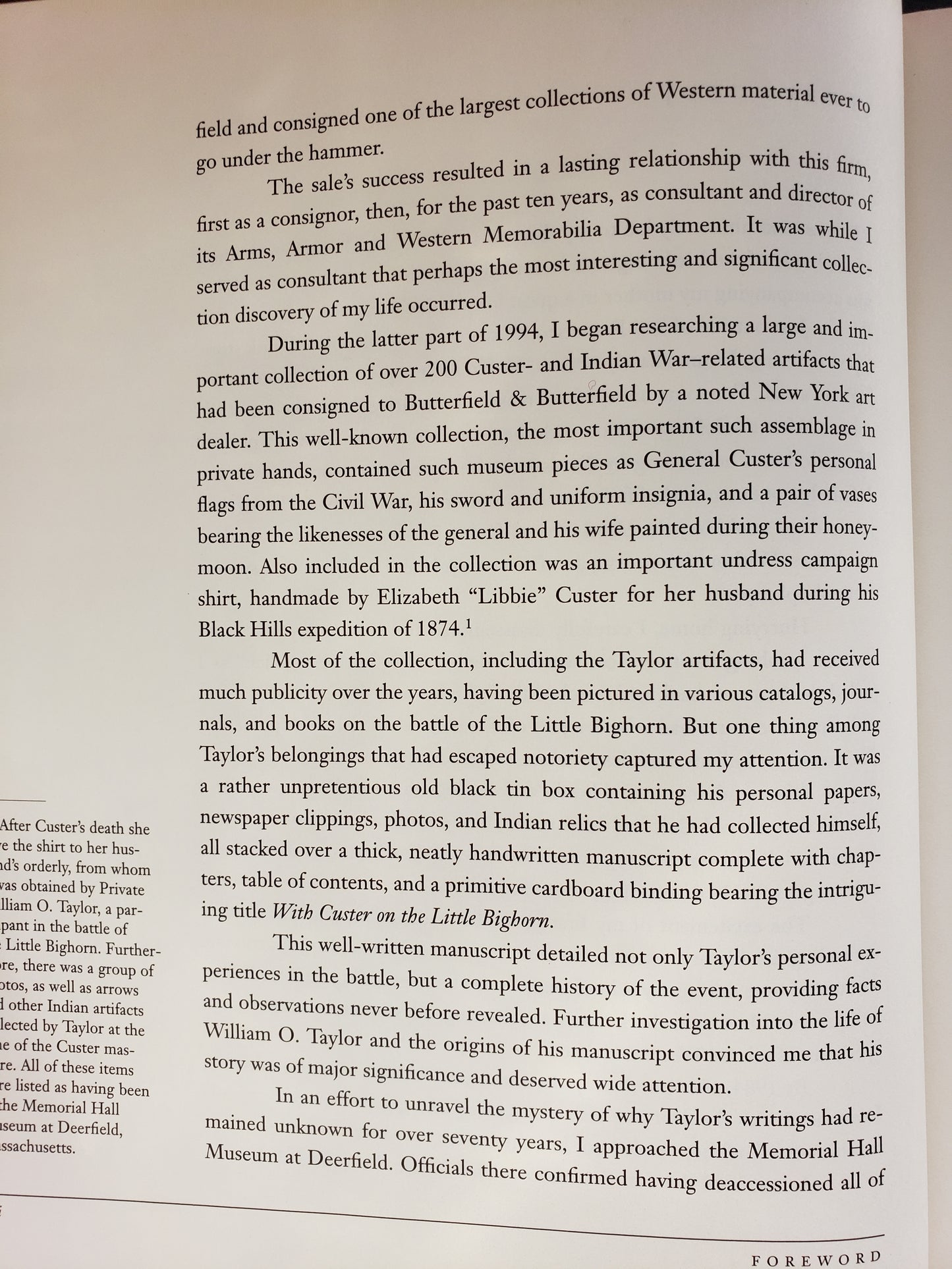 With Custer on the Little Bighorn by William O. Taylor