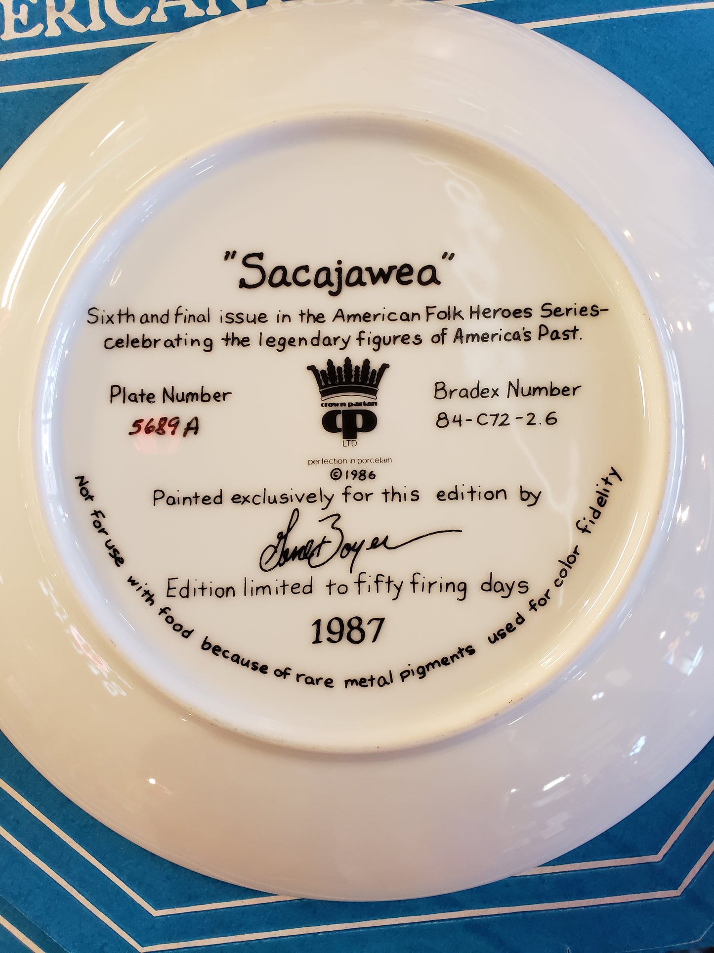 Sacajawea commemorative plate