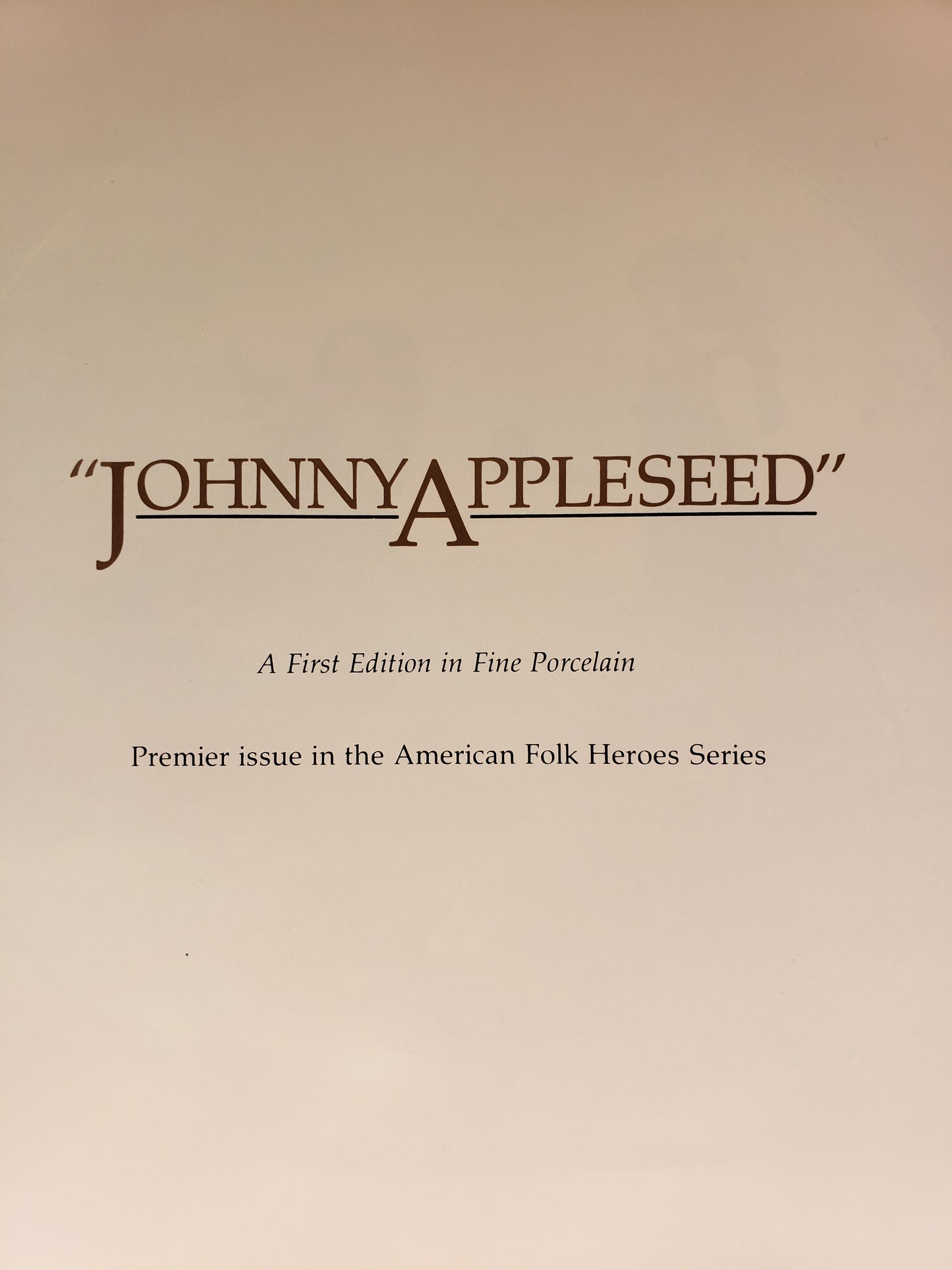 Johnny Appleseed commemorative plate