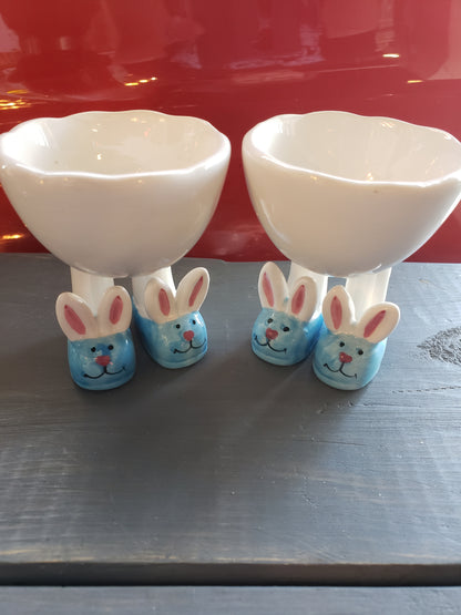 Pair of Bunny Slipper Egg Holders