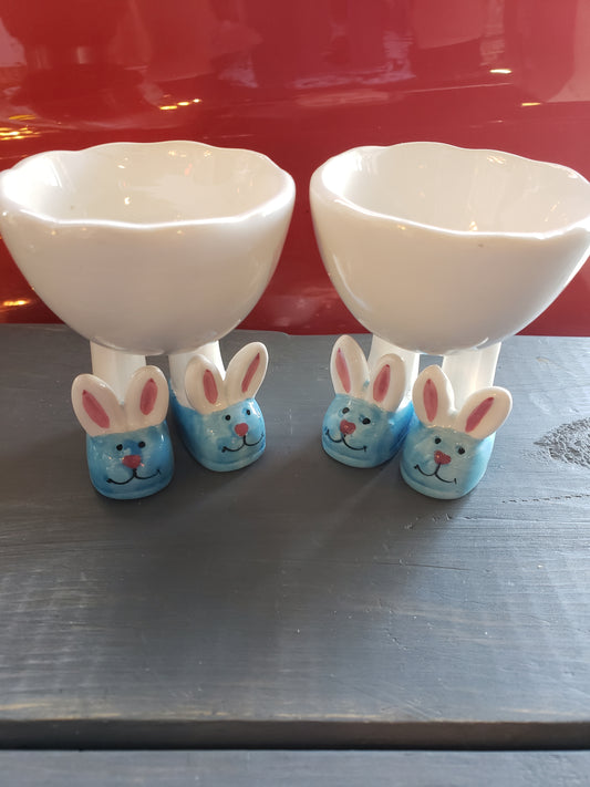 Pair of Bunny Slipper Egg Holders