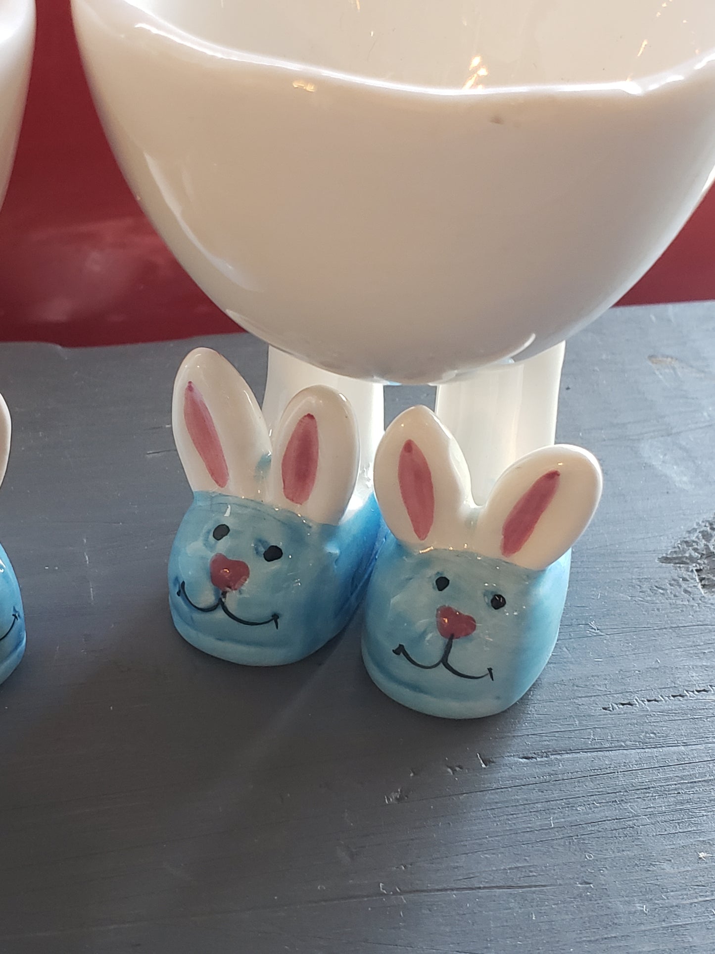 Pair of Bunny Slipper Egg Holders