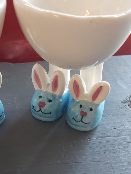 Pair of Bunny Slipper Egg Holders