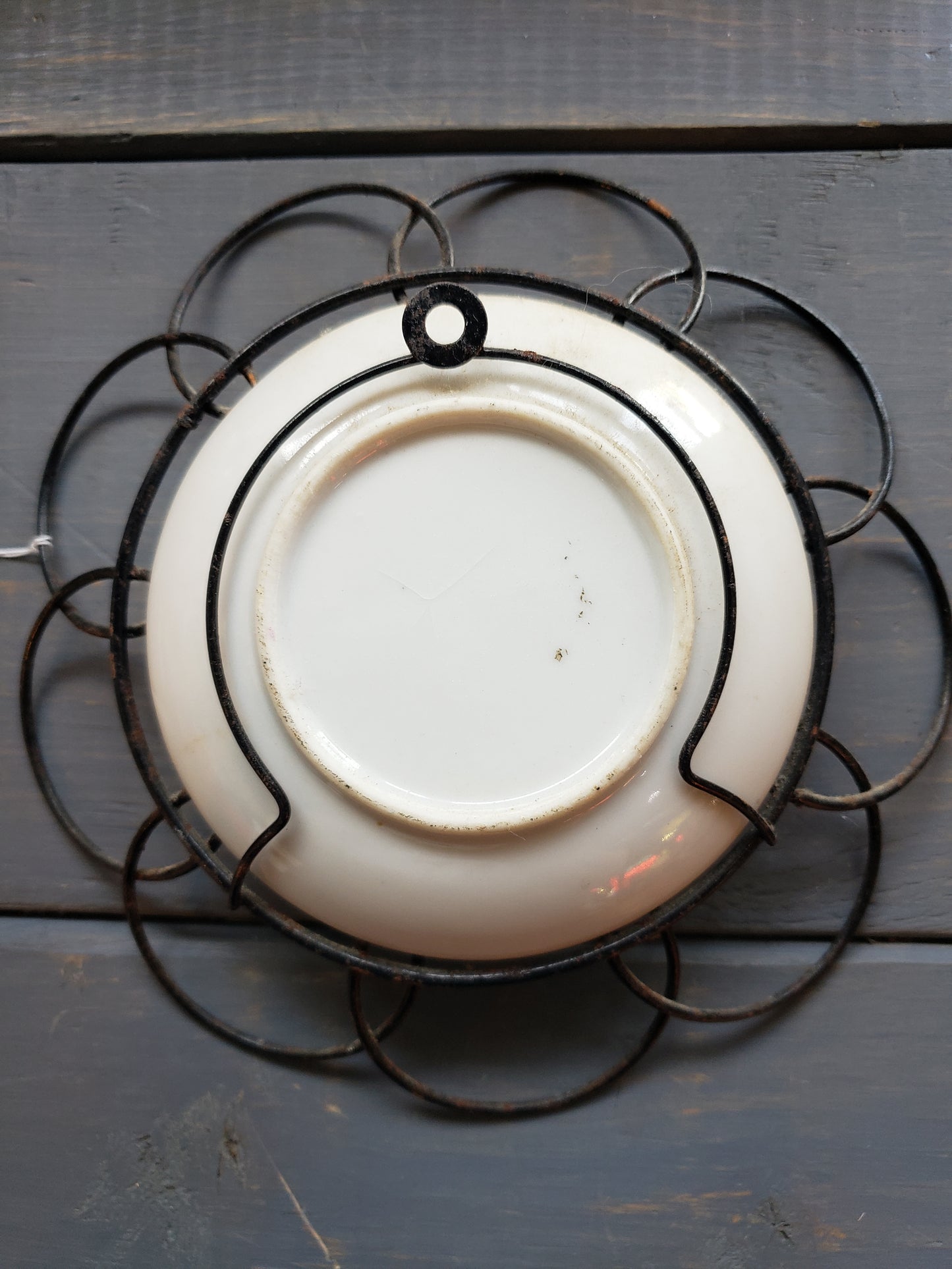 Vintage Souvenir Flower Plate wall hang