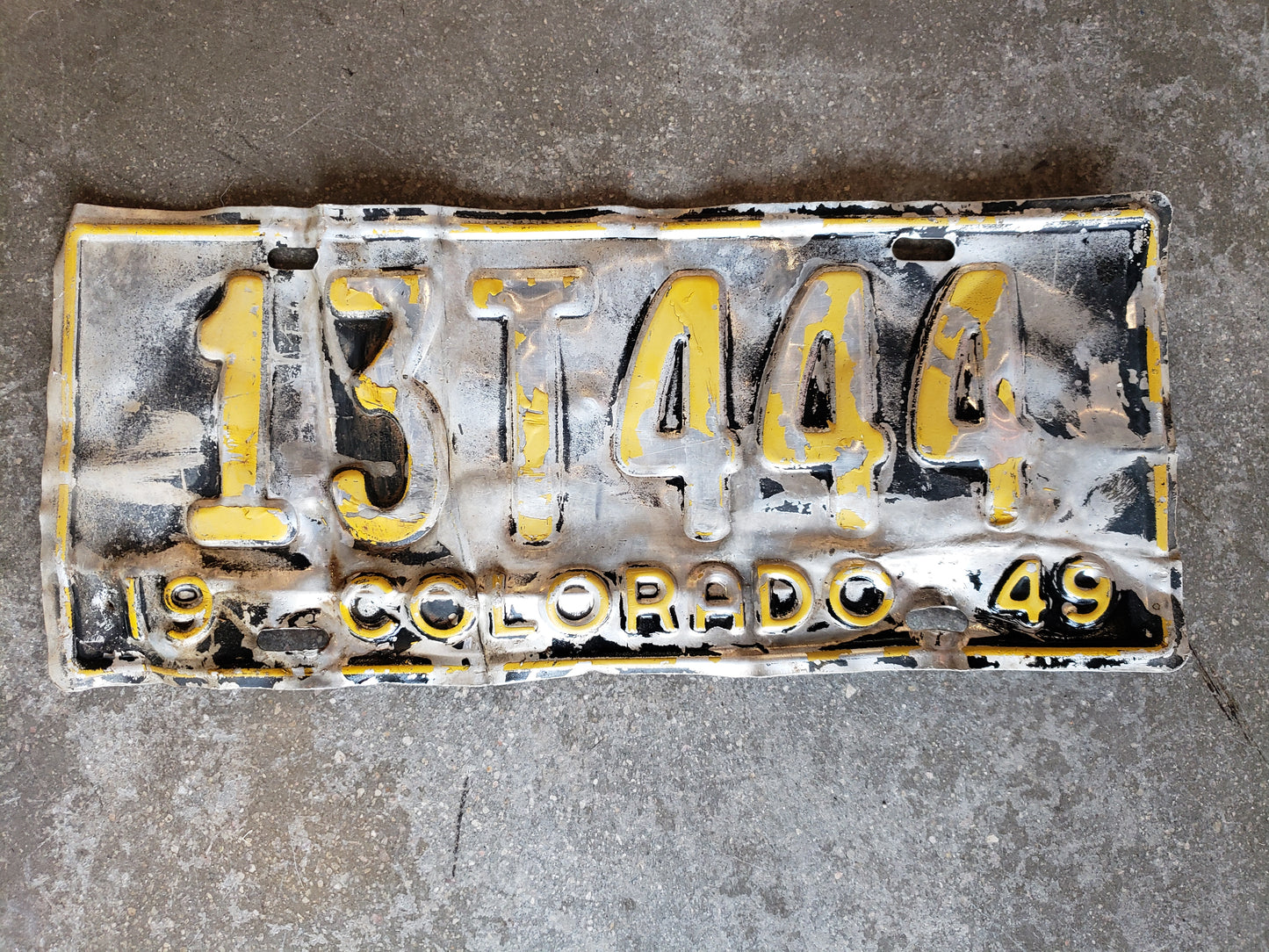 1949 Colorado license plate 13T444