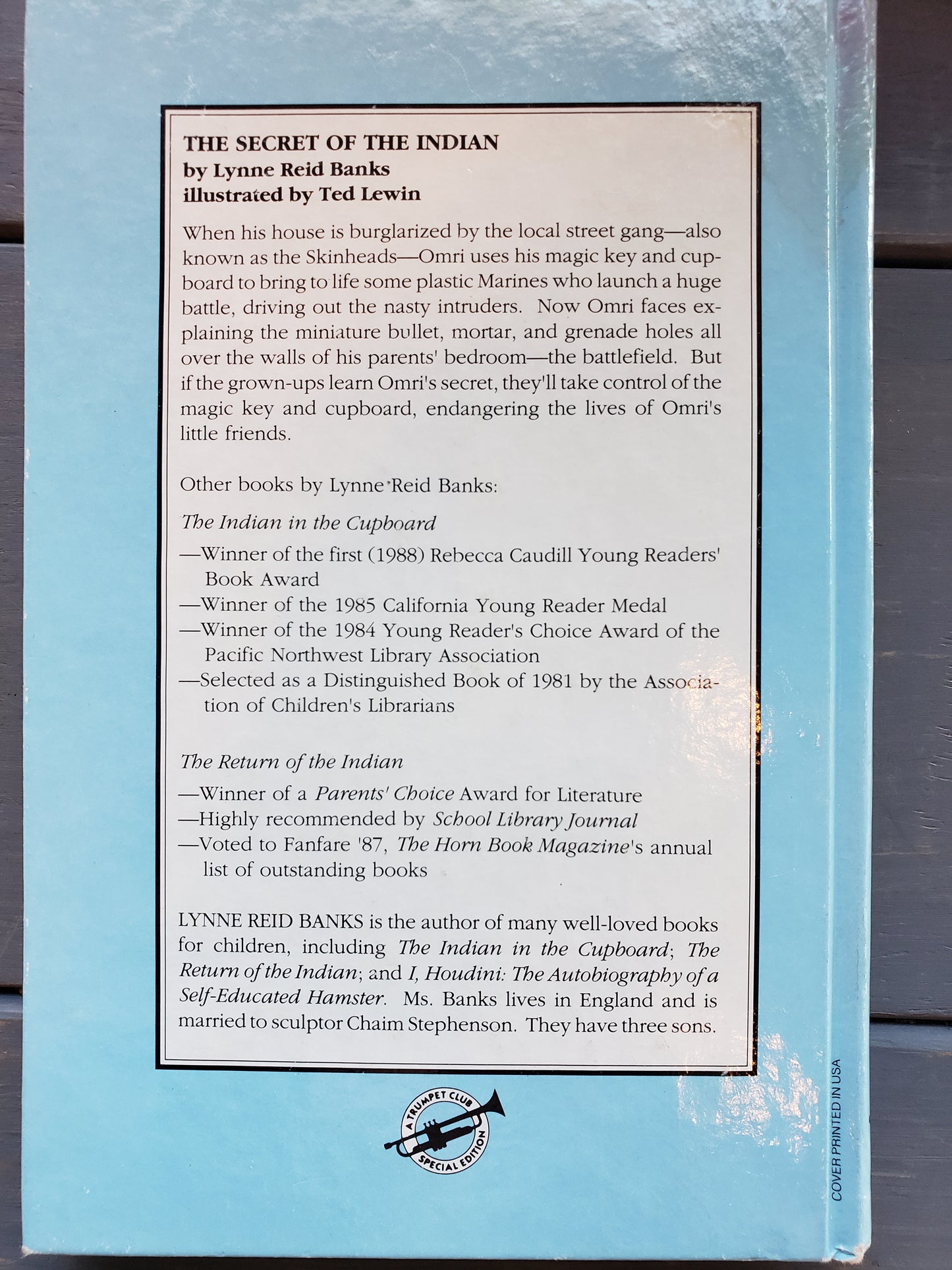 The Secret of the Indian by Lynne Reid Banks (1989)