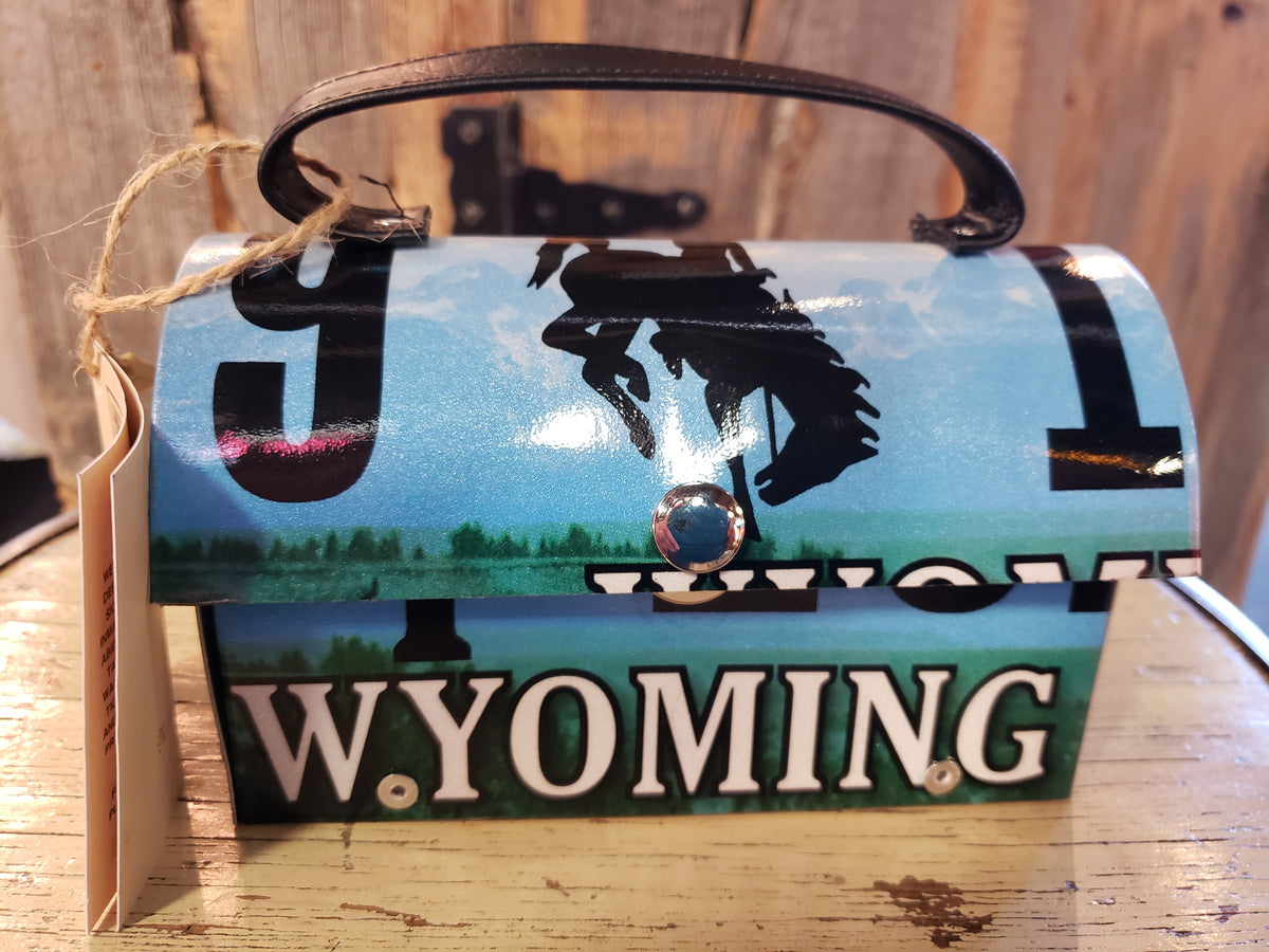 Mini Wyoming License Plate Lunch Box