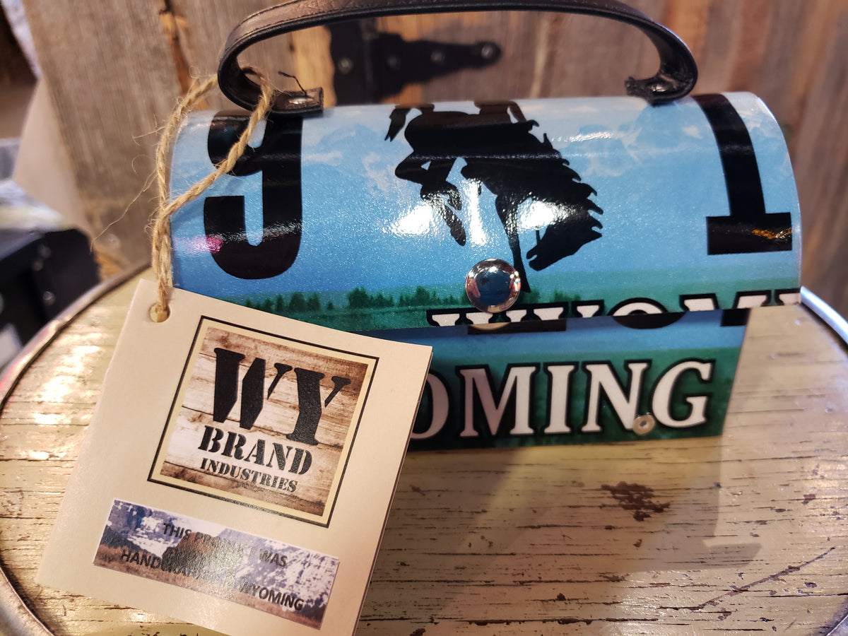Mini Wyoming License Plate Lunch Box