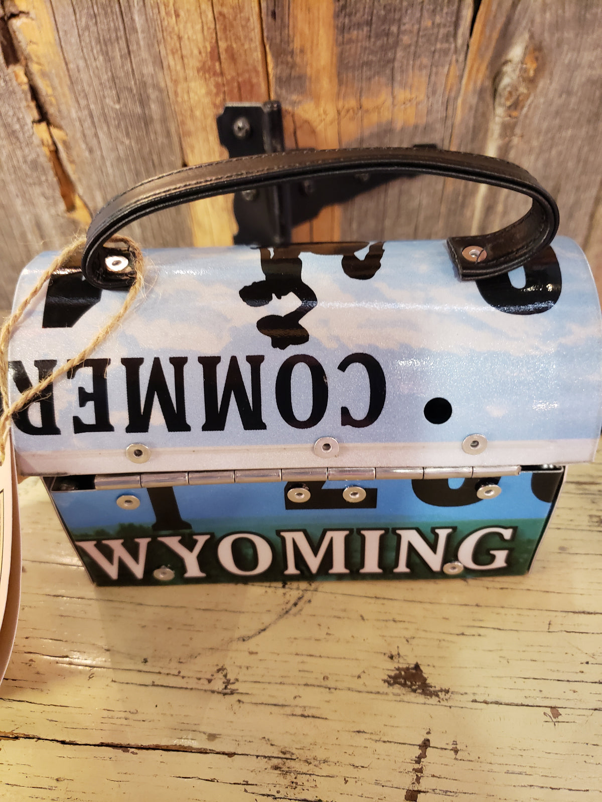 Mini Wyoming License Plate Lunch Box