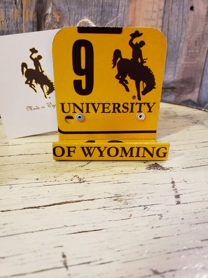 University of Wyoming License Plate Business Card Holder