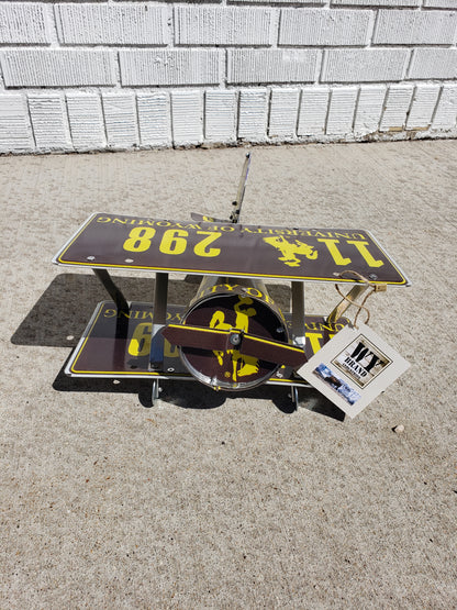 University of Wyoming License Plate Large Bi-Plane