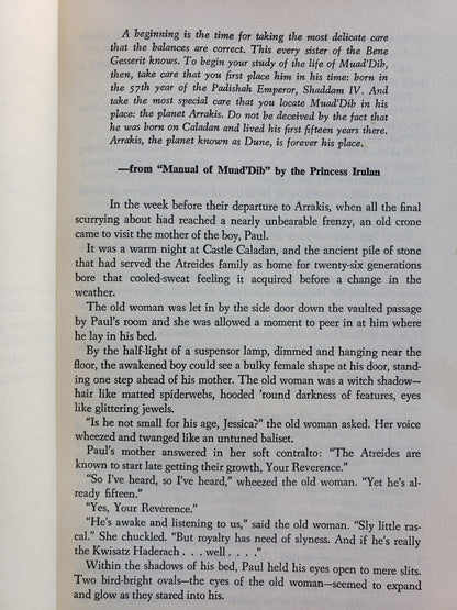 DUNE by Frank Herbert (1965) Book Club Edition