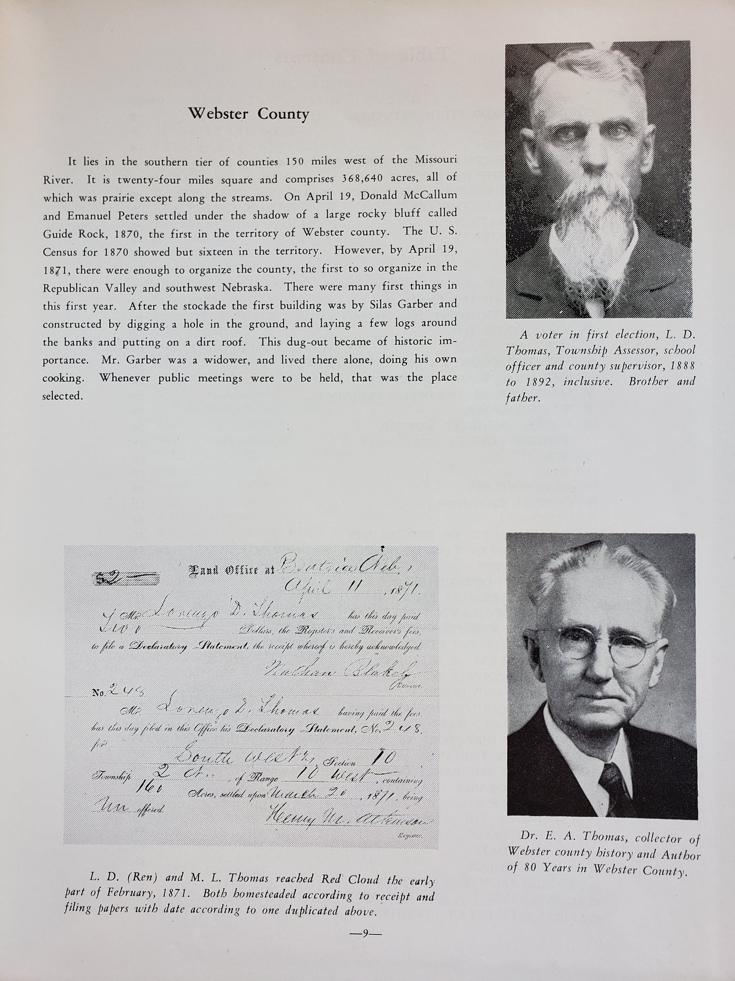 80 Years in Webster County (Nebraska) 1953