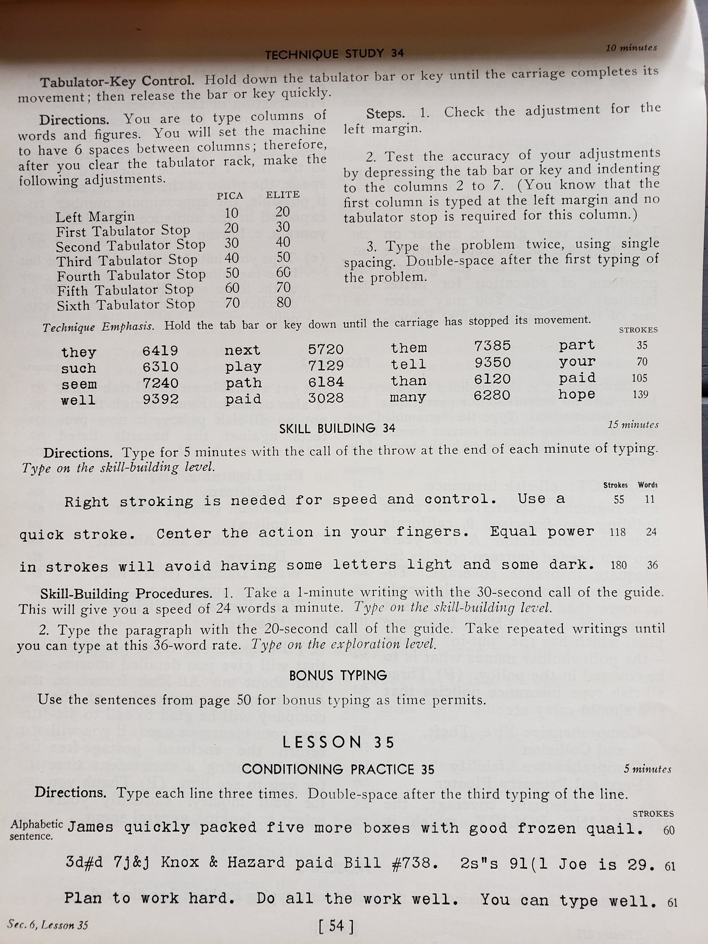 1952 20th century typewriting