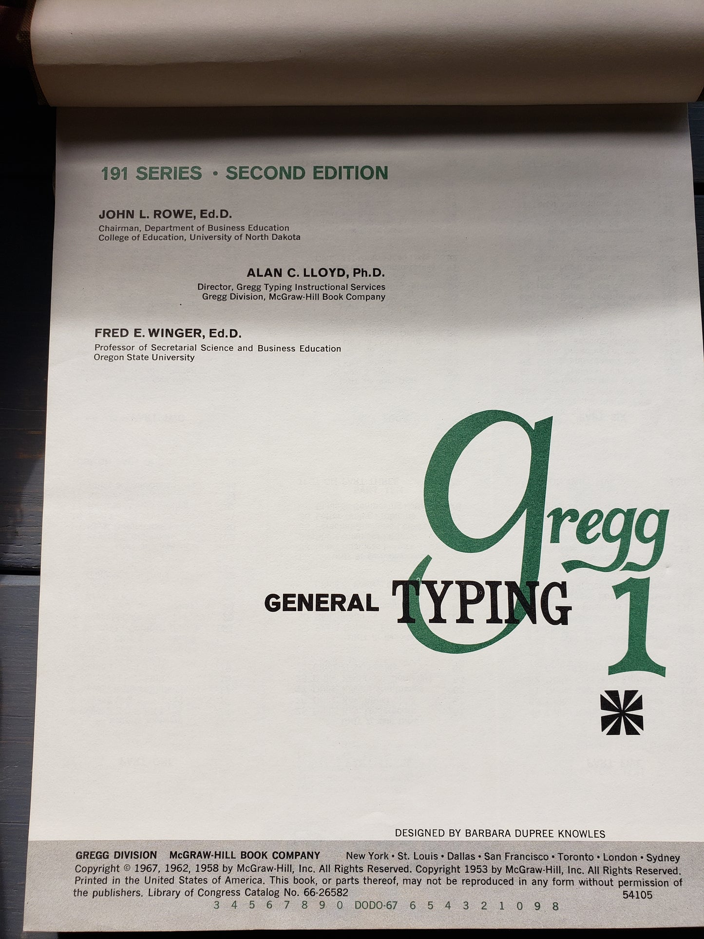 1967 Gregg General Typing 1