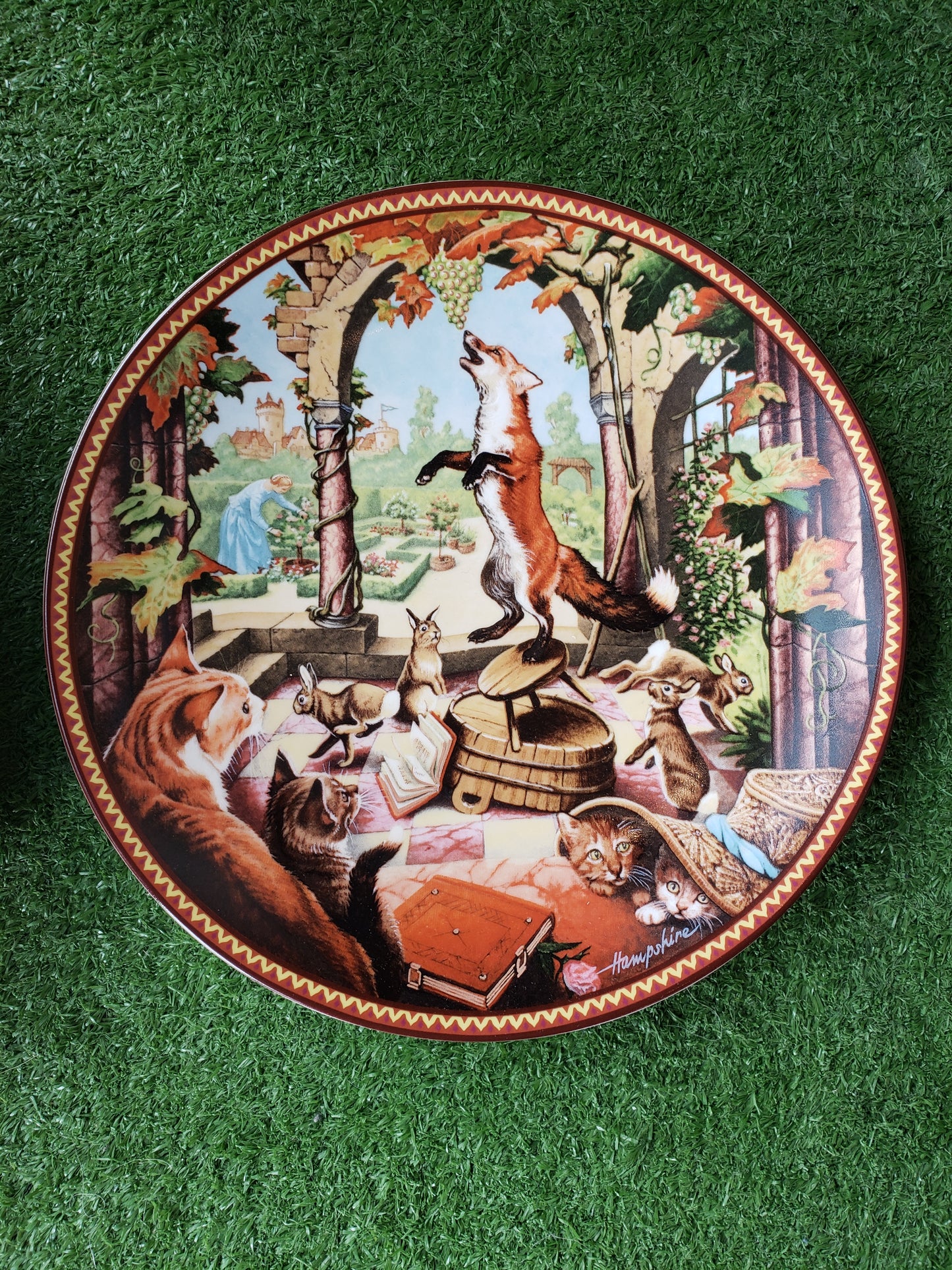 The Fox and the Grapes collectible plate (1988)