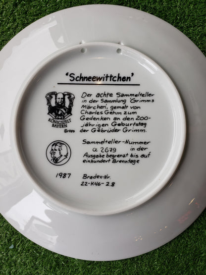 Snow White collectible plate by Charles Gehm (1986)