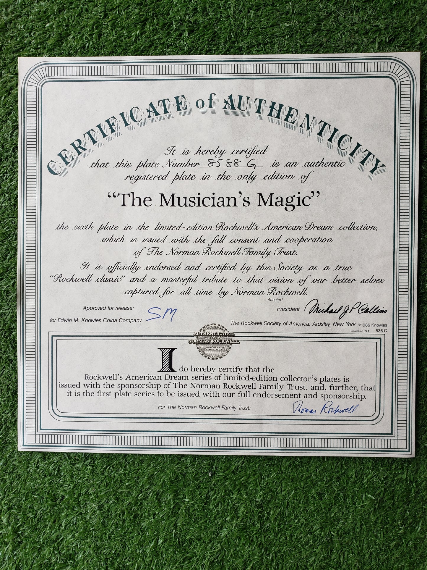 The Musician's Magic by Norman Rockwell collectible plate