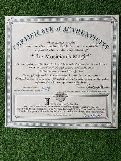 The Musician's Magic by Norman Rockwell collectible plate