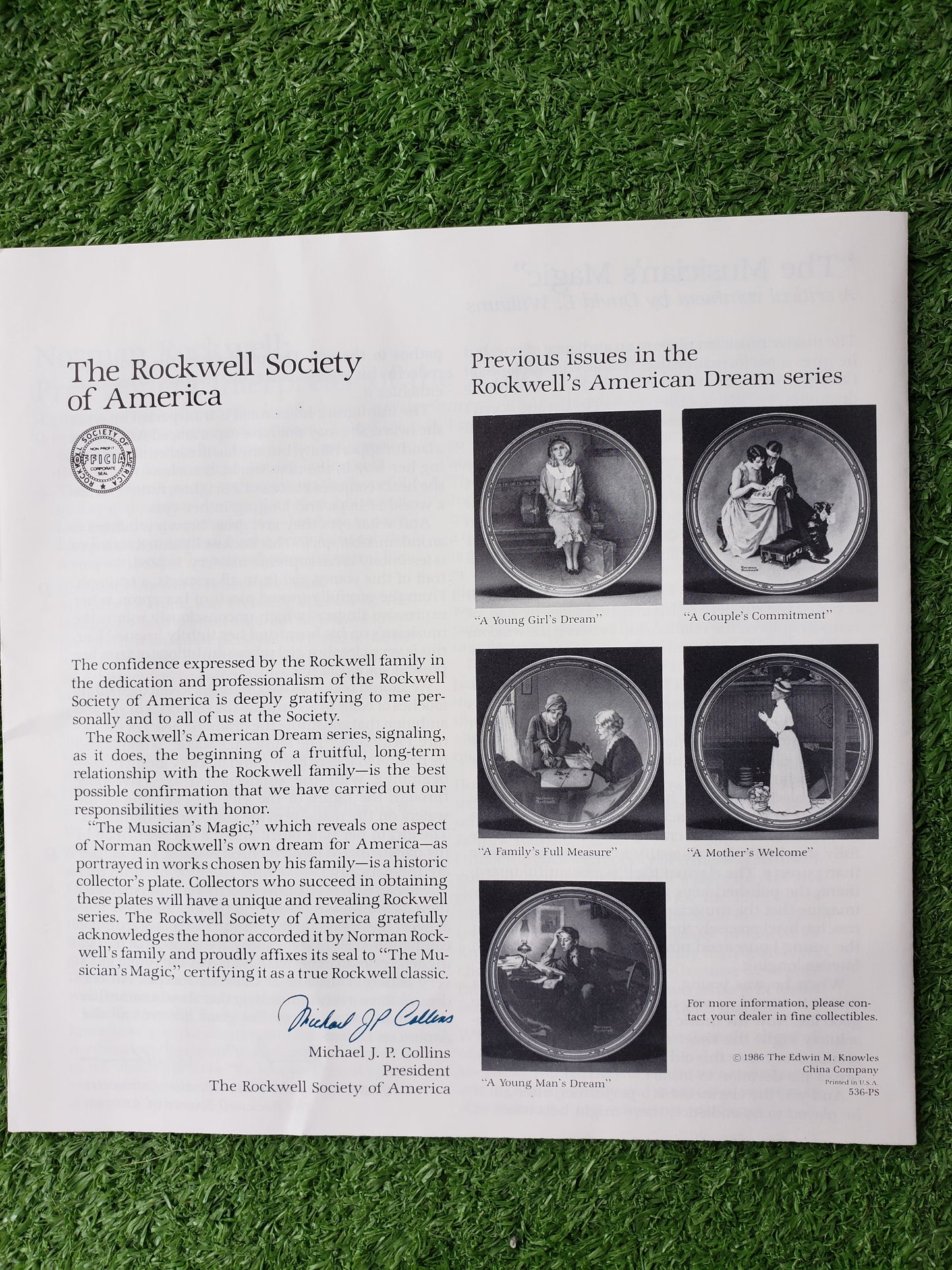 The Musician's Magic by Norman Rockwell collectible plate