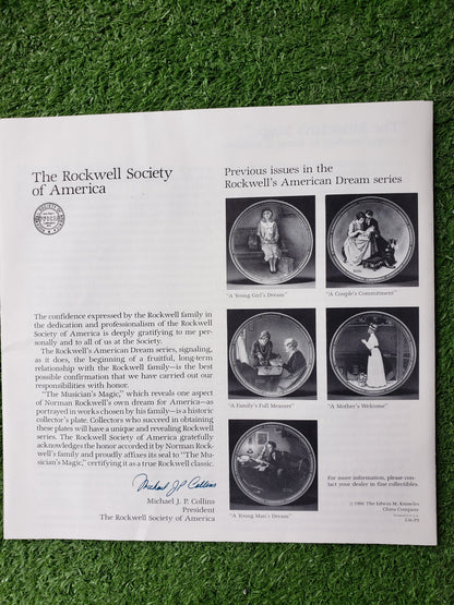 The Musician's Magic by Norman Rockwell collectible plate