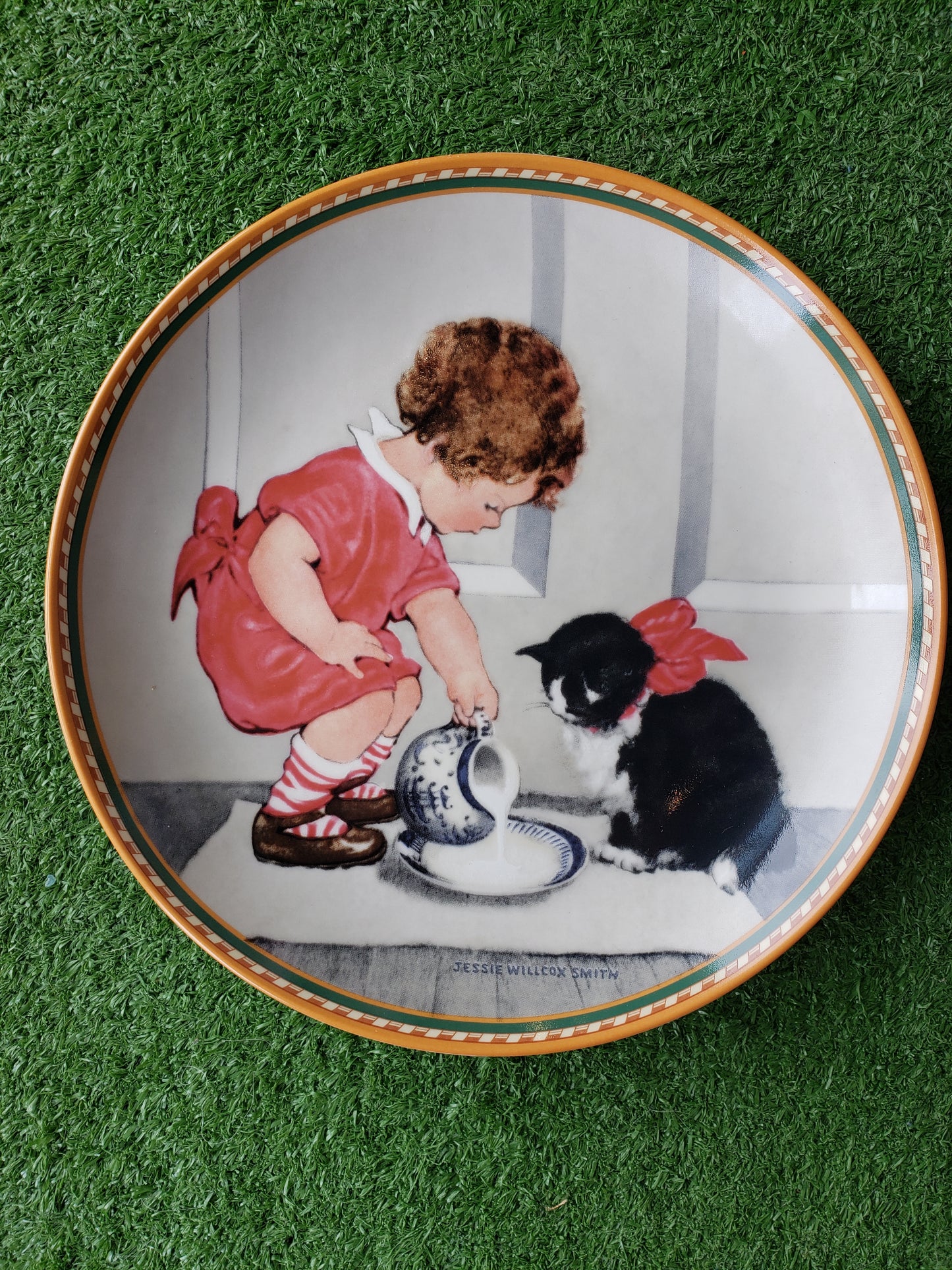 Suppertime for Kitty collectible plate by Jessie Willcox Smith