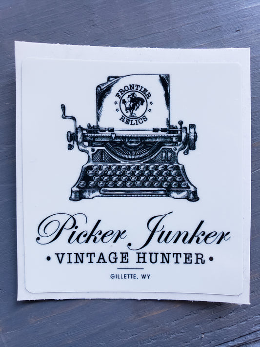 Picker Junker Vintage Hunter Decal / Sticker From Frontier Auto Museum