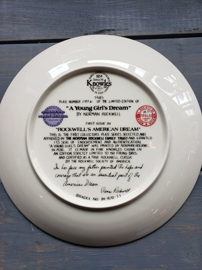 A Young Girl's Dream collectible plate