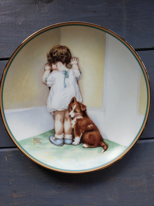 "In Disgrace" A Child's Best Friend collectible plate by Bessie Pease Cutmann