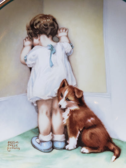 "In Disgrace" A Child's Best Friend collectible plate by Bessie Pease Cutmann