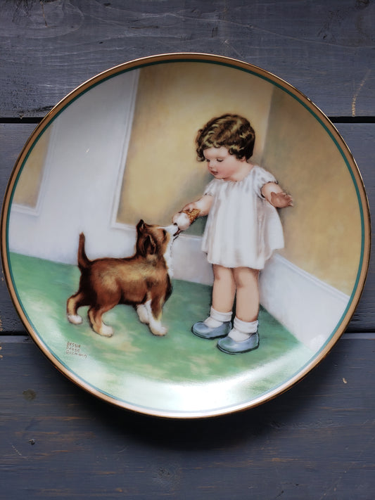"The Reward" A Child's Best Friend collectible plate by Bessie Pease Gutmann