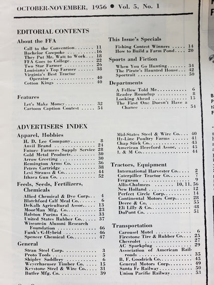 1956 Future Farmer Magazine (Oct. - Nov.)