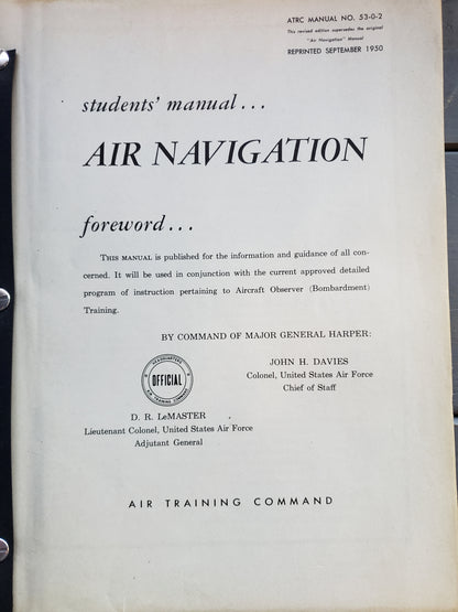 (1950) Set of Air Navigation training books