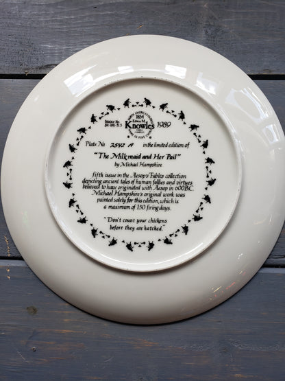 The Milkmaid and Her Pail collectible plate