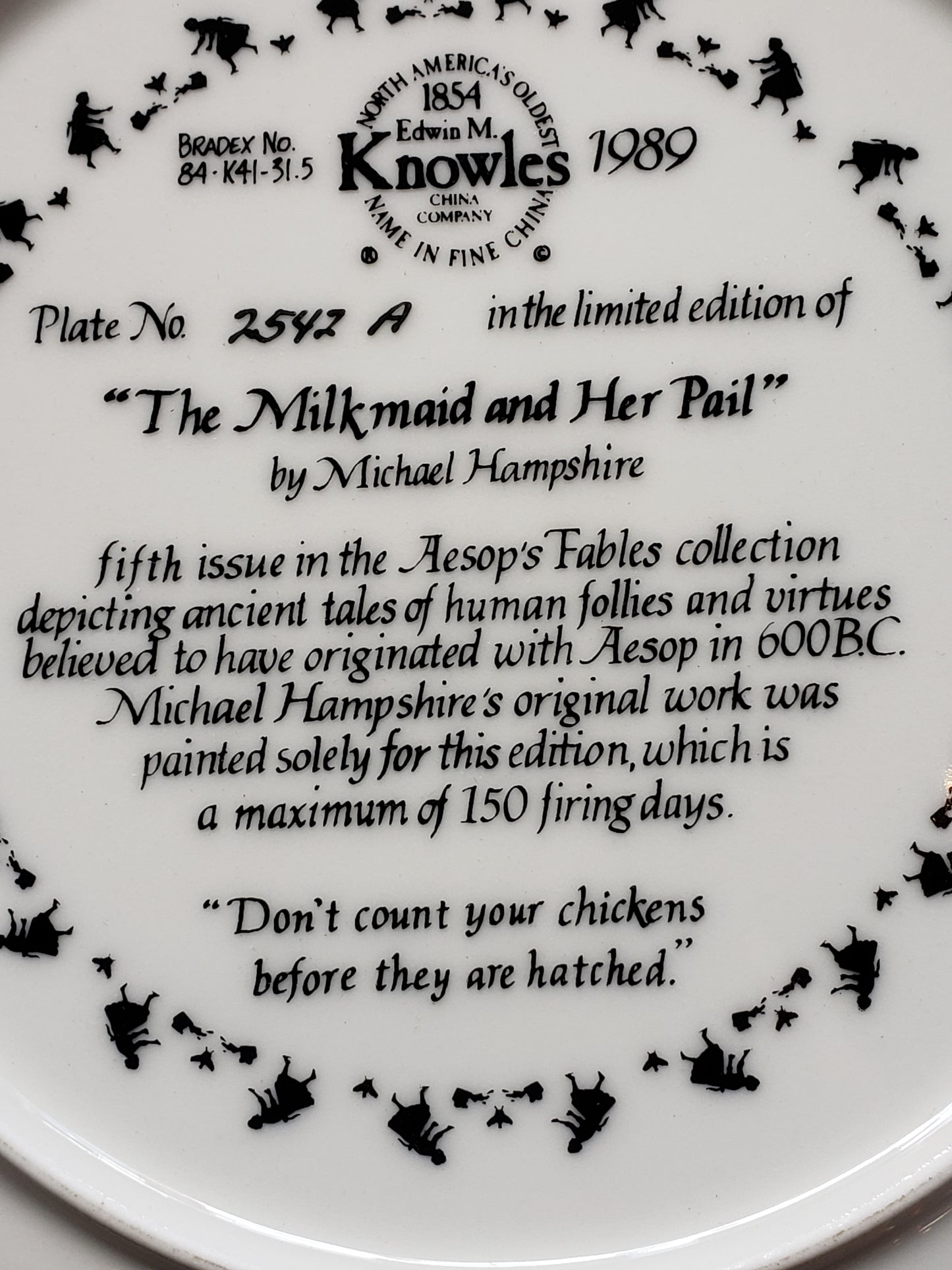 The Milkmaid and Her Pail collectible plate