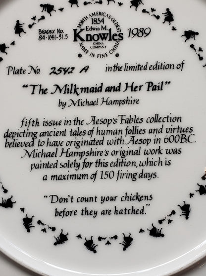 The Milkmaid and Her Pail collectible plate