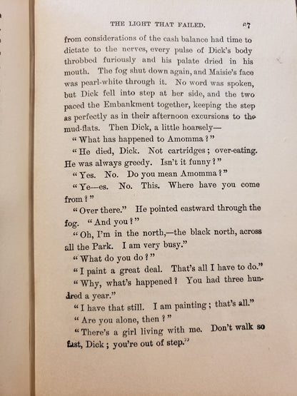 The Light that Failed, by Rudyard Kipling