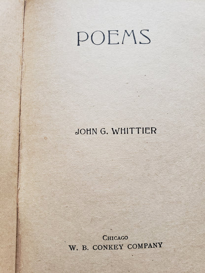 Whittier's Poems (early 1900s)