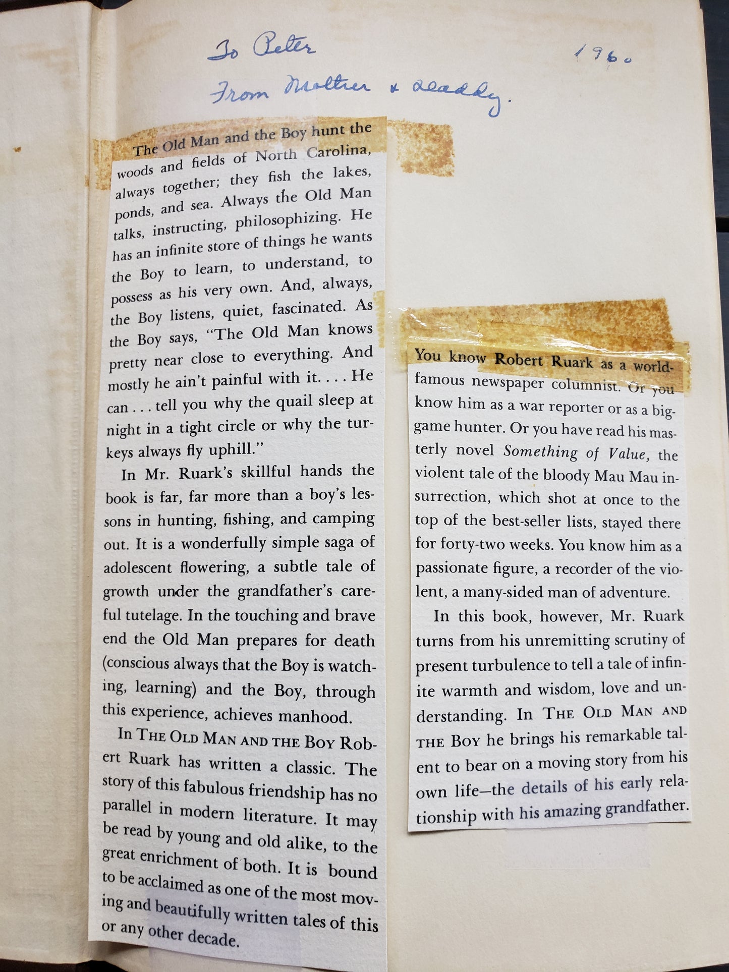 The Old Man and The Boy by Robert Ruark (1960)
