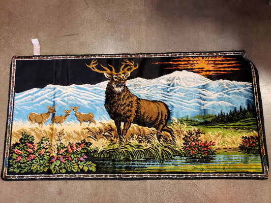 Vintage Elk Tapestry 40 x 20"